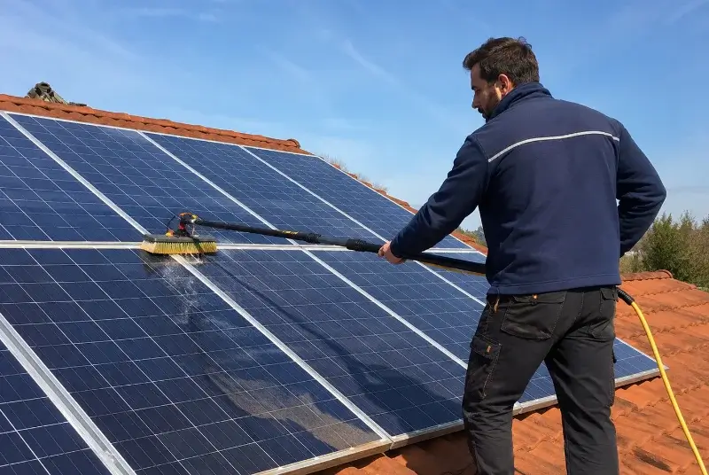 Nettoyage et entretien de panneaux solaires à Villeperdrix
